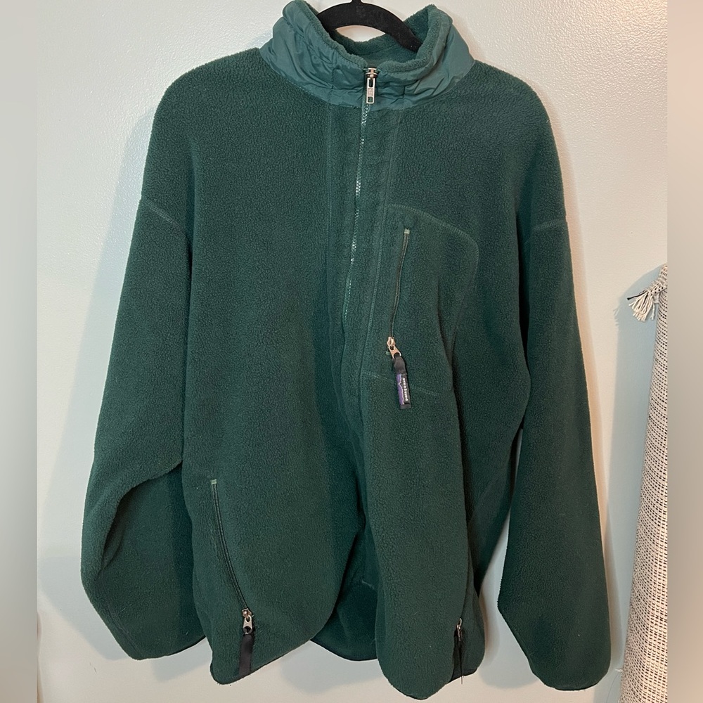 Vintage Patagonia Synchilla Fleece Full-YKK Zip Jacket Mens L Made in USA